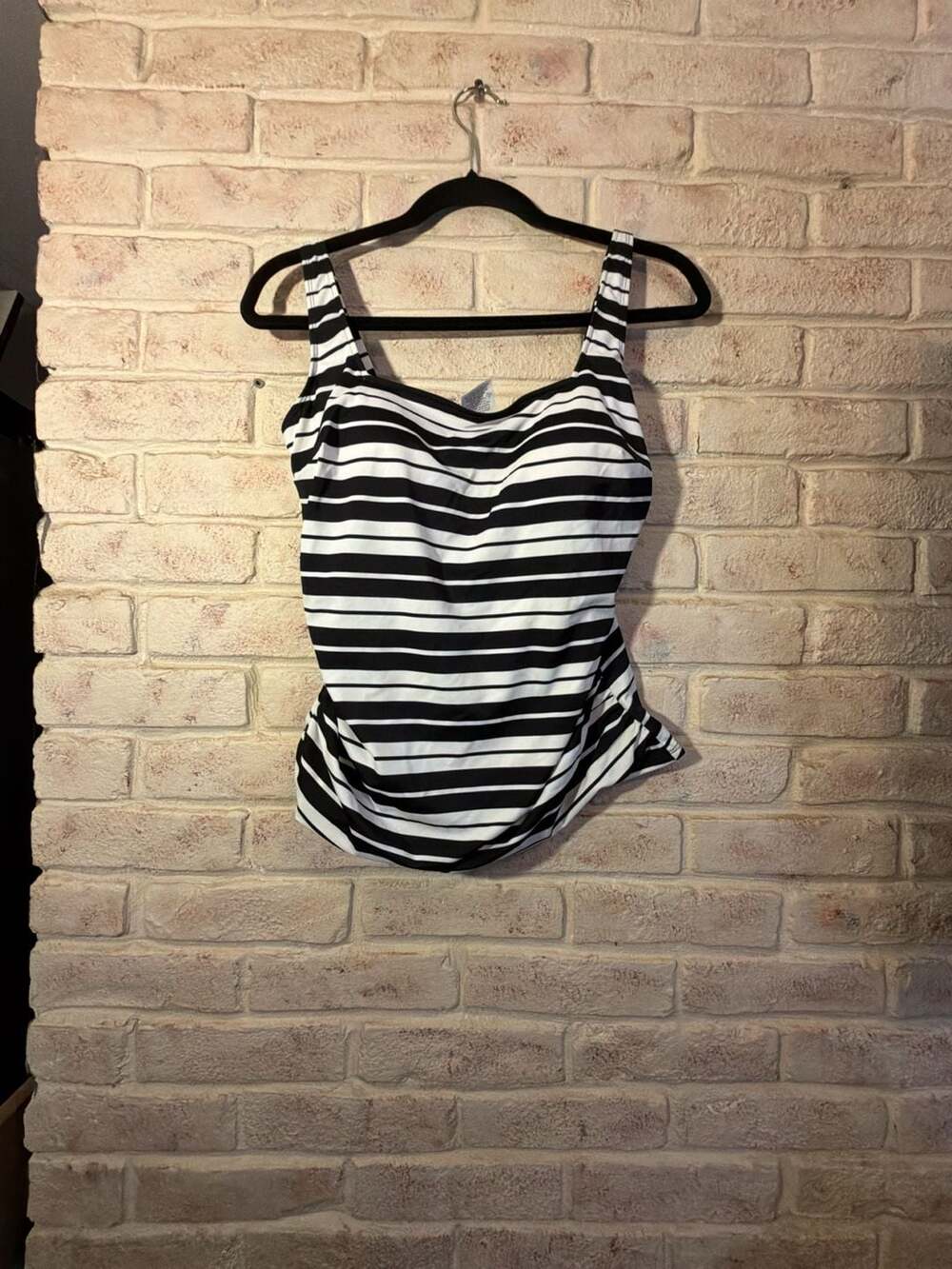 Swim Solutions Women's Striped Tankini Swim Top